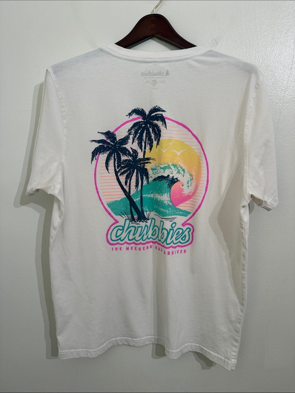 Chubbies Graphic Shirt Mens Large Retro Palm Tree